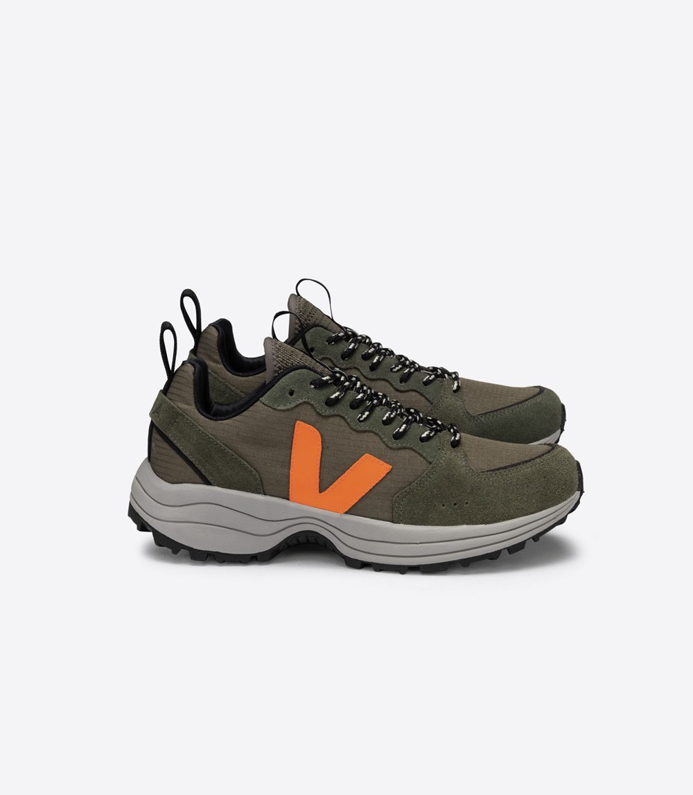 Veja Sneakers Dam - Venturi Ripstop - Olivgröna/Orange - 642395-IJQ